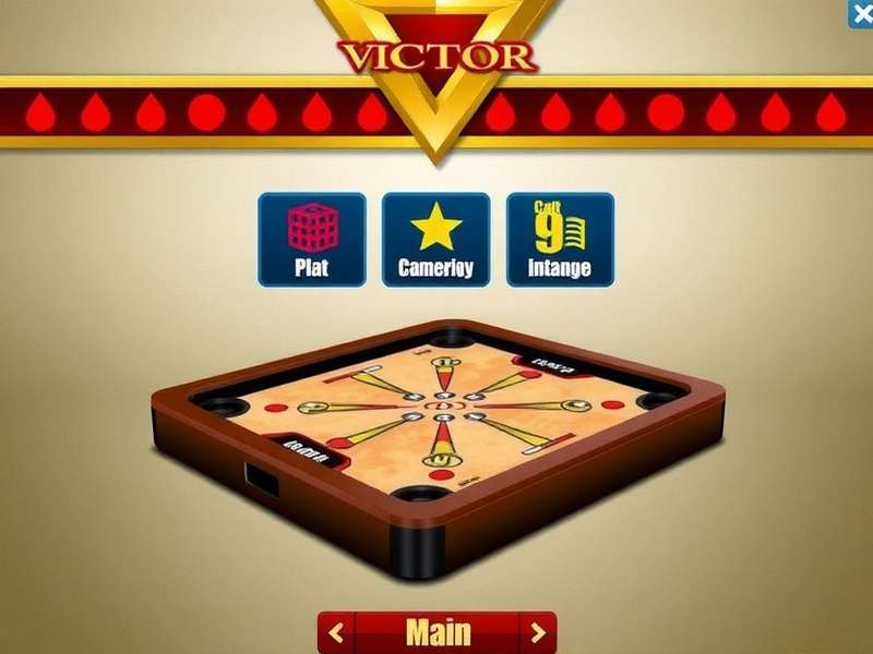 Turbo Carrom Victor - Main Game Screen Turbo Carrom Victor Main Interface